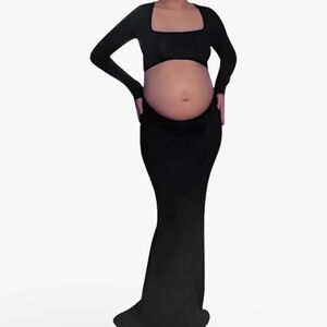 This is a 2 item bundle! Maternity photo shoot dress and Blanqi belly band NWT